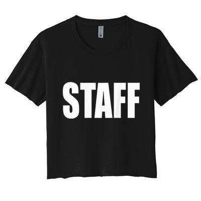 Black Staff Crop Top