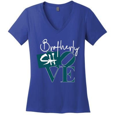 Brotherly Shove Women's V-Neck T-Shirt