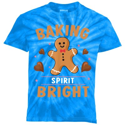 Baking Spirit Bright Donut Christmas Gingerbread Cookie Gift Kids Tie-Dye T-Shirt