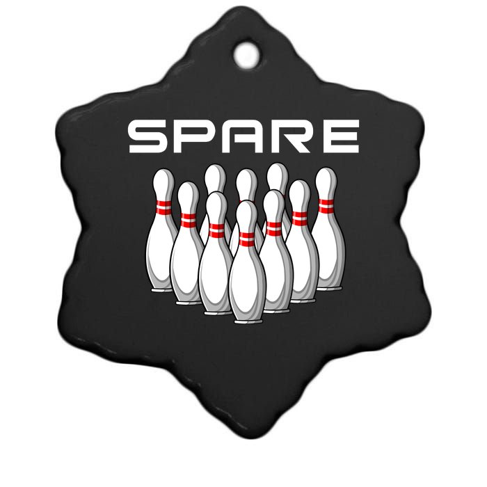 Bowling Spare Ceramic Star Ornament