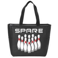 Bowling Spare Zip Tote Bag