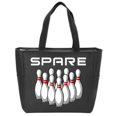 Bowling Spare Zip Tote Bag