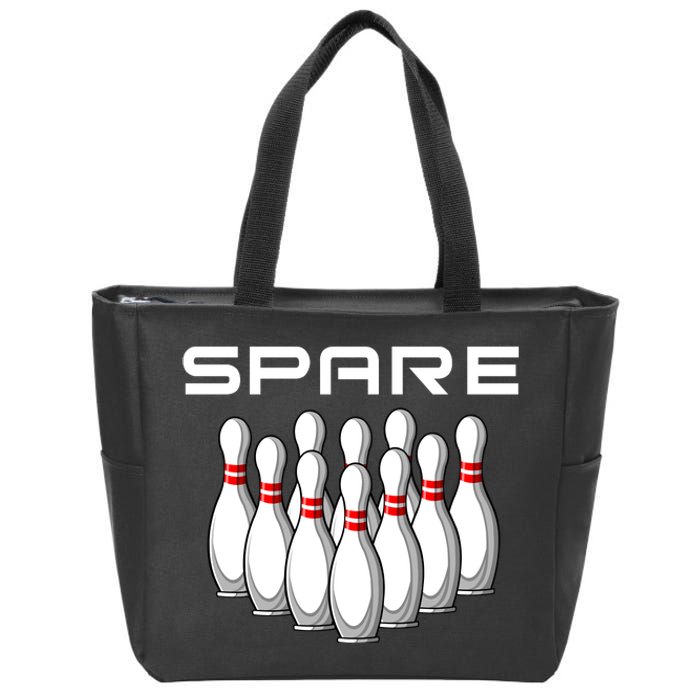 Bowling Spare Zip Tote Bag