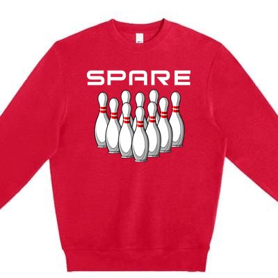 Bowling Spare Premium Crewneck Sweatshirt