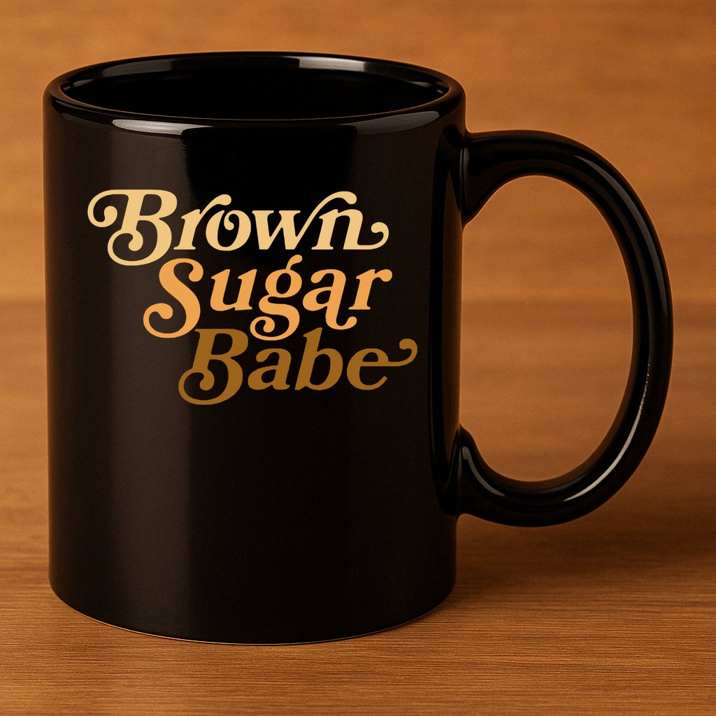 Brown Sugar Babe Melanin 11oz C Handle Ceramic Mug