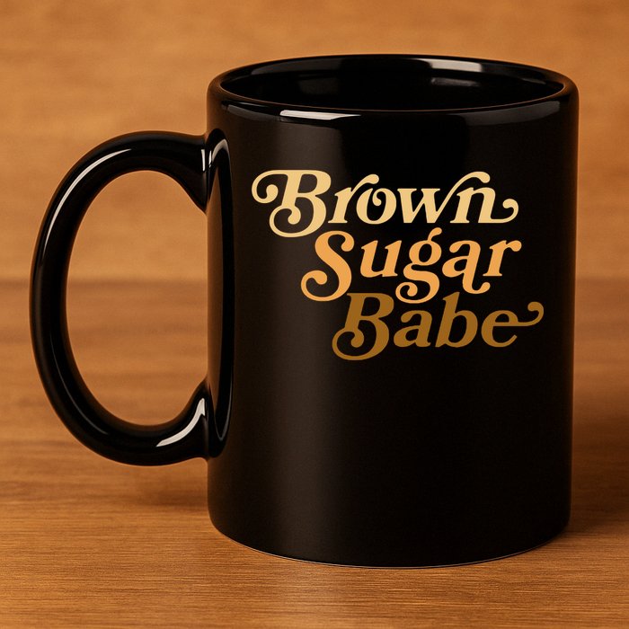 Brown Sugar Babe Melanin 11oz C Handle Ceramic Mug
