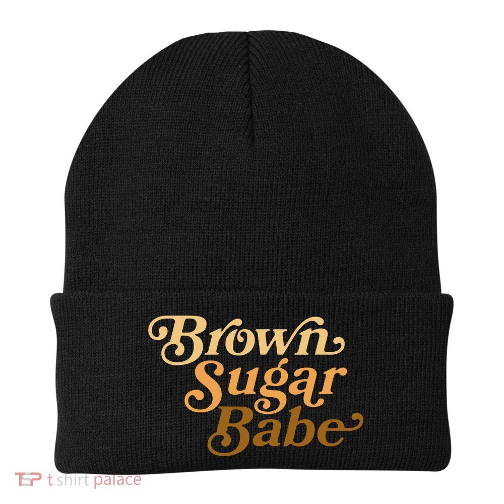 Brown Sugar Babe Melanin Knit Cap Winter Beanie