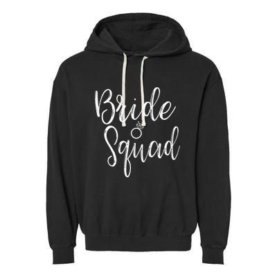 Bride Squad Bachelorette Party Bridesmaid Bridal Shower Garment-Dyed Fleece Hoodie
