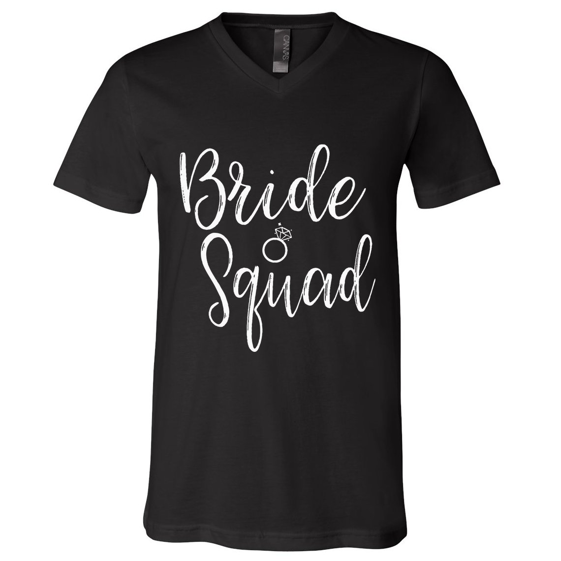 Bride Squad Bachelorette Party Bridesmaid Bridal Shower V-Neck T-Shirt