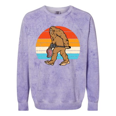 Bigfoot Sasquatch Bbq Retro Barbecue Grilling Colorblast Crewneck Sweatshirt