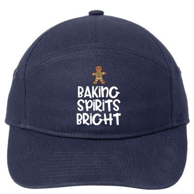 Baking Spirits Bright Christmas Cool Gift 7-Panel Snapback Hat