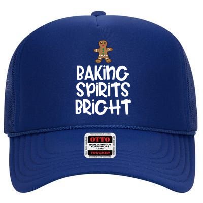 Baking Spirits Bright Christmas Cool Gift High Crown Mesh Back Trucker Hat