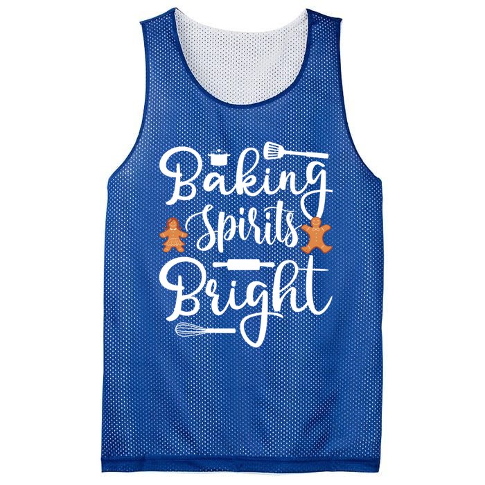 Baking Spirit Bright Cool Holiday Gift Funny Christmas Baker Gift Mesh Reversible Basketball Jersey Tank