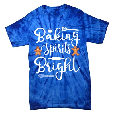 Baking Spirit Bright Cool Holiday Gift Funny Christmas Baker Gift Tie-Dye T-Shirt