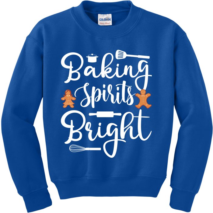 Baking Spirit Bright Cool Holiday Gift Funny Christmas Baker Gift Kids Sweatshirt