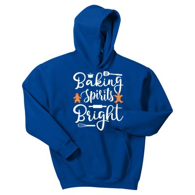 Baking Spirit Bright Cool Holiday Gift Funny Christmas Baker Gift Kids Hoodie