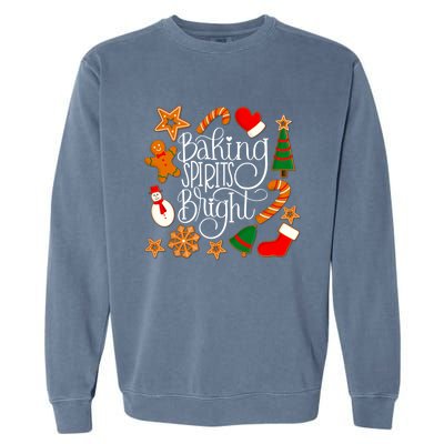 Baking Spirits Bright Gingerbread Christmas Cookies (Dark) Gift Garment-Dyed Sweatshirt