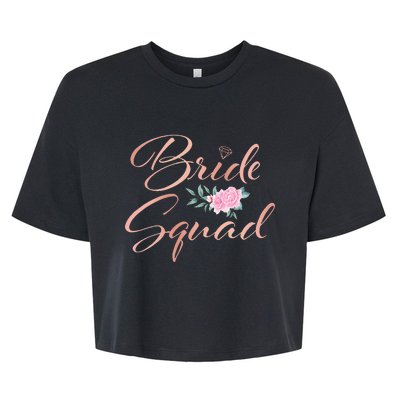 Bride Squad Bachelorette Party Bridal Shower Bridesmaid Bella+Canvas Jersey Crop Tee