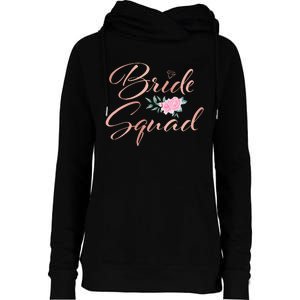 Bride Squad Bachelorette Party Bridal Shower Bridesmaid Womens Funnel Neck Pullover Hood