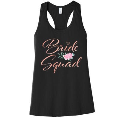 Bride Squad Bachelorette Party Bridal Shower Bridesmaid Women's Racerback Tank