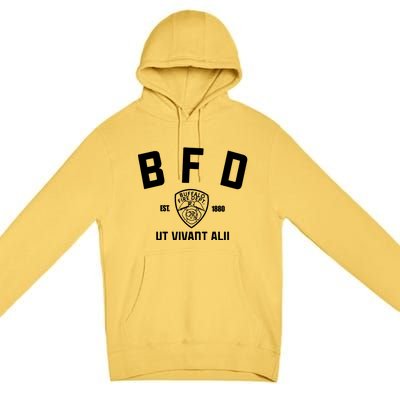 Buffalo Sabres Bfd Buffalo Fire Dept Ut Vivant Alii Est 1880 Premium Pullover Hoodie