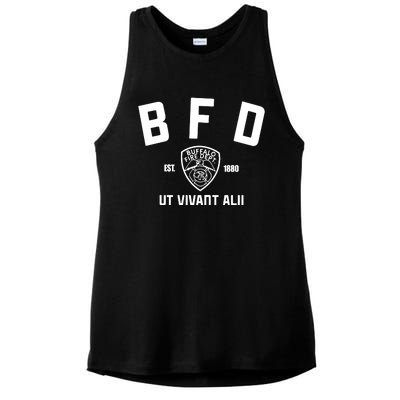 Buffalo Sabres Bfd Buffalo Fire Dept Ut Vivant Alii Est 1880 Ladies PosiCharge Tri-Blend Wicking Tank