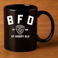 Buffalo Sabres Bfd Buffalo Fire Dept Ut Vivant Alii Est 1880 11oz C Handle Ceramic Mug