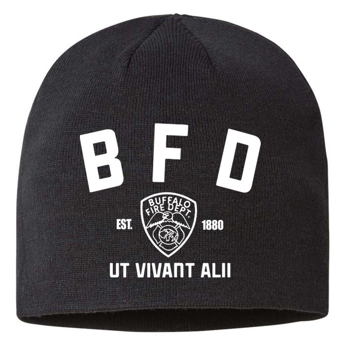 Buffalo Sabres Bfd Buffalo Fire Dept Ut Vivant Alii Est 1880 Sustainable Beanie