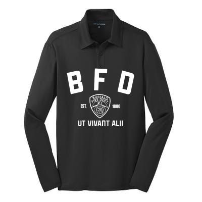 Buffalo Sabres Bfd Buffalo Fire Dept Ut Vivant Alii Est 1880 Silk Touch Performance Long Sleeve Polo