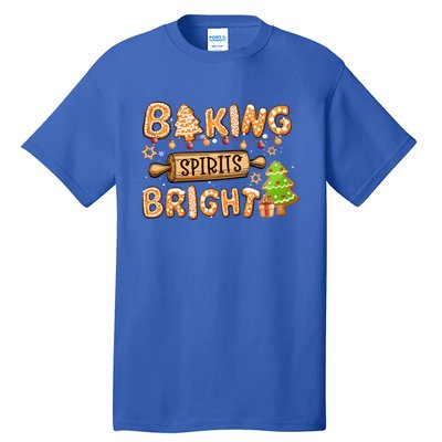 Baking Spirits Bright Chirstmas Cookie Gingerbread Holiday Great Gift Tall T-Shirt