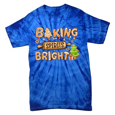 Baking Spirits Bright Chirstmas Cookie Gingerbread Holiday Great Gift Tie-Dye T-Shirt