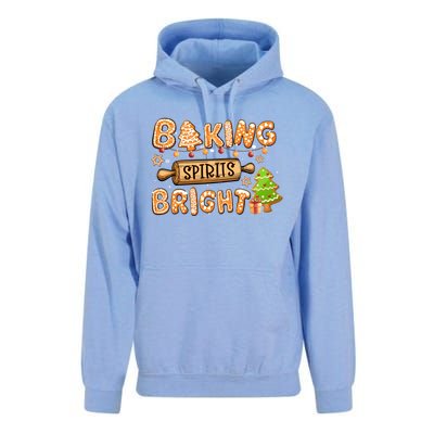 Baking Spirits Bright Chirstmas Cookie Gingerbread Holiday Great Gift Unisex Surf Hoodie