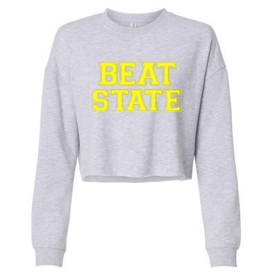 Beat State Cropped Pullover Crew