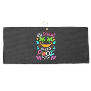 Bye School Beach Ball Hammock Large Microfiber Waffle Golf Towel