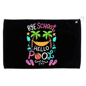 Bye School Beach Ball Hammock Grommeted Golf Towel