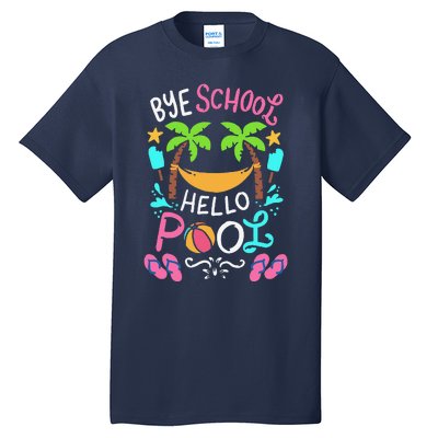 Bye School Beach Ball Hammock Tall T-Shirt