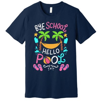 Bye School Beach Ball Hammock Premium T-Shirt