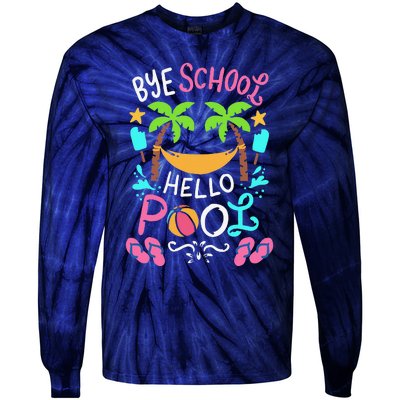 Bye School Beach Ball Hammock Tie-Dye Long Sleeve Shirt