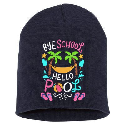 Bye School Beach Ball Hammock Short Acrylic Beanie