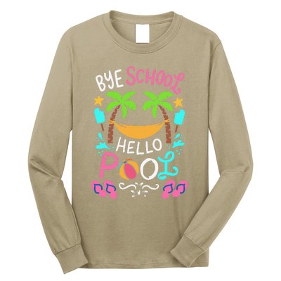 Bye School Beach Ball Hammock Long Sleeve Shirt