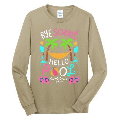 Bye School Beach Ball Hammock Tall Long Sleeve T-Shirt