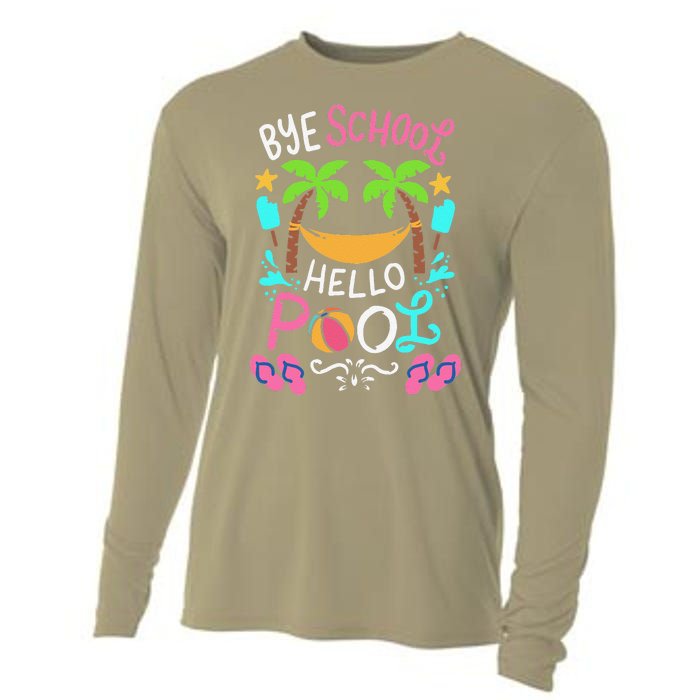 Bye School Beach Ball Hammock Cooling Performance Long Sleeve Crew