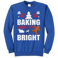 Baking Spirits Bright Gingerbread Illustration Gift Sweatshirt