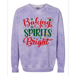 Baking Spirits Bright Christmas Funny Baker Family Xmas Gift Colorblast Crewneck Sweatshirt