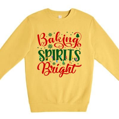 Baking Spirits Bright Christmas Funny Baker Family Xmas Gift Premium Crewneck Sweatshirt