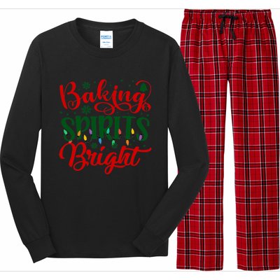 Baking Spirits Bright Christmas Funny Baker Family Xmas Gift Long Sleeve Pajama Set