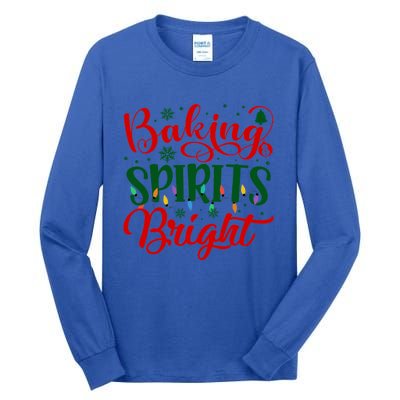 Baking Spirits Bright Christmas Funny Baker Family Xmas Gift Tall Long Sleeve T-Shirt