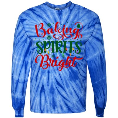 Baking Spirits Bright Christmas Funny Baker Family Xmas Gift Tie-Dye Long Sleeve Shirt