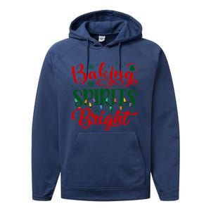 Baking Spirits Bright Christmas Funny Baker Family Xmas Gift Performance Fleece Hoodie