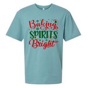 Baking Spirits Bright Christmas Funny Baker Family Xmas Gift Sueded Cloud Jersey T-Shirt